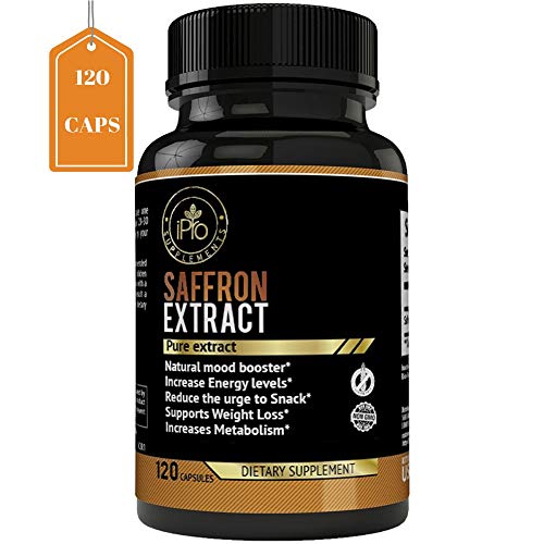 Book Cover iPro Supplements Pure Saffron Extract - 120 Capsules for Eye Health Depression All Natural Appetite Suppressant Pills- Weight Loss- Boost Metabolism- Macular Degeneration- Mood Booster-Energy