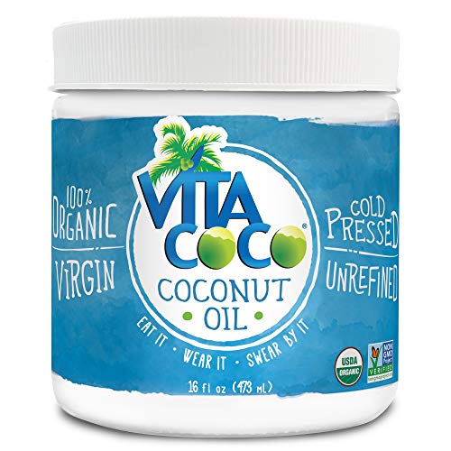 Book Cover Vita Coco Organic Virgin Coconut Oil, 16 Ounces - Non GMO Cold Pressed Gluten Free Unrefined Oil - Use as Cooking Oil, Skin Moisturizer or Hair Shampoo