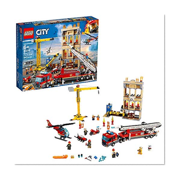 Book Cover LEGO City Downtown Fire Brigade 60216 Building Kit , New 2019 (943 Piece)