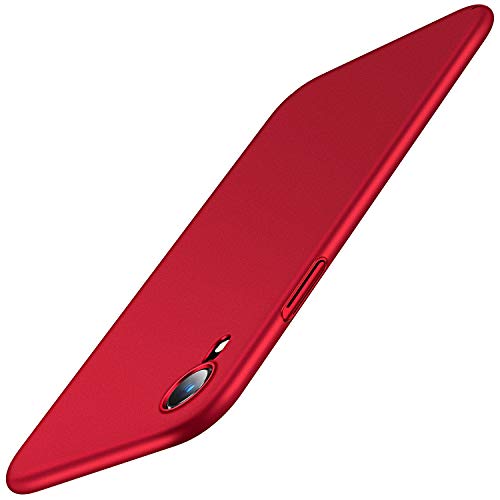 Book Cover TORRAS Slim Fit iPhone XR Case, Ultra-Thin Hard Plastic Full Protective Cover with Matte Finish Grip Phone Case for iPhone XR 6.1 inch (2018), Red