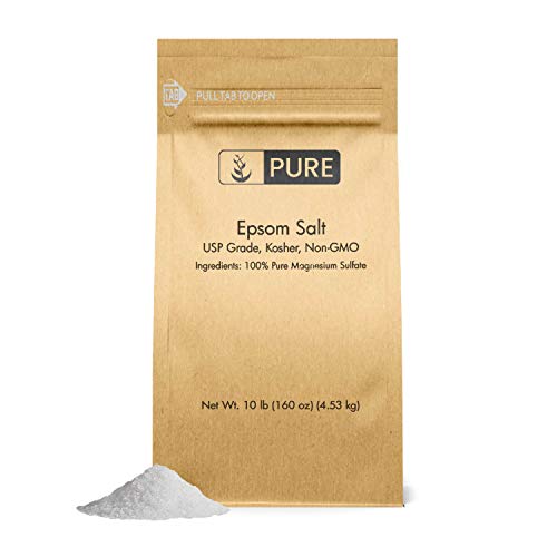 Book Cover Epsom Salt (10 lb.) by Pure, Magnesium Sulfate Soaking Solution, All-Natural, Highest Quality & Purity, USP Grade
