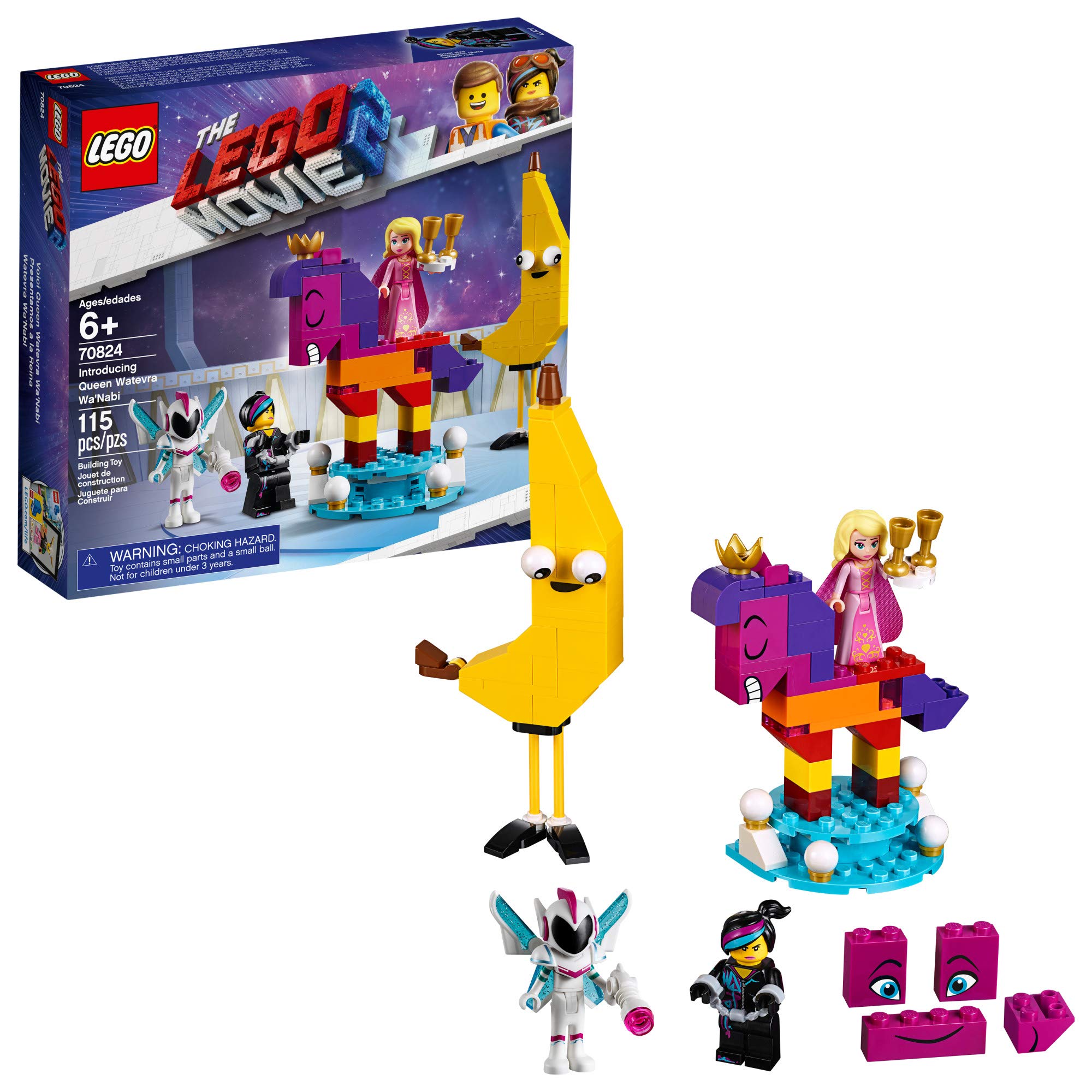 Book Cover LEGO The LEGO Movie 2 Introducing Queen Watevra Wa’Nabi 70824 Build and Play Kit Creative Building Playset for Girls and Boys, New 2019 (115 Piece)