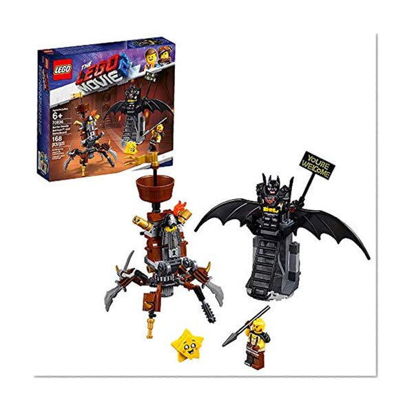Book Cover LEGO THE LEGO MOVIE 2 Battle-Ready Batman and MetalBeard 70836 Building Kit, Superhero and Pirate Mech Toy, New 2019 (168 Pieces)