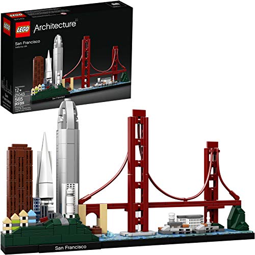 Book Cover LEGO Architecture Skyline Collection 21043 San Francisco Building Kit includes Alcatraz model, Golden Gate Bridge and other San Francisco architectural landmarks (565 Pieces)