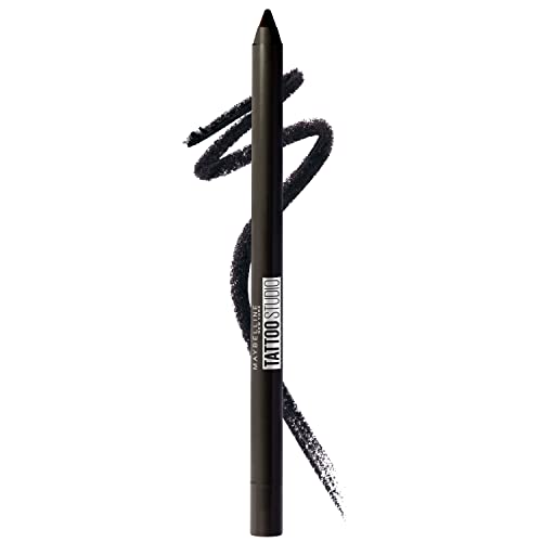 Book Cover Maybelline New York TattooStudio Long-Lasting Sharpenable Eyeliner Pencil, Glide on Smooth Gel Pigments with 36 Hour Wear, Waterproof, Deep Onyx, 1 Count