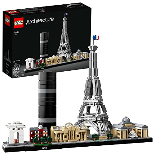 Book Cover LEGO Architecture Skyline Collection 21044 Paris Skyline Building Kit with Eiffel Tower Model and Other Paris City Architecture for Build and Display (649 Pieces)