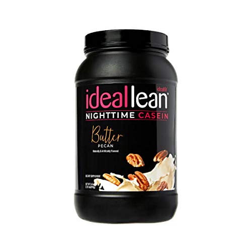 Book Cover IdealLean Casein for Women - 24g Protein, L-Theanine, 30 Servings, 110 Calories … (Butter Pecan, 30 Servings)
