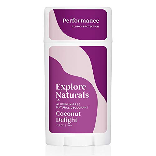 Book Cover Explore Naturals Deodorant - Coconut Delight - Natural Deodorant for Women and Men - Cruelty free, Aluminum Free, Free of Parabens and Sulfates