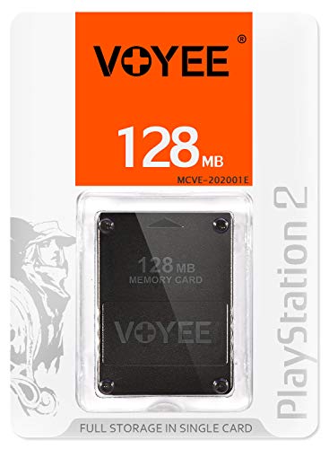 Book Cover VOYEE PS2 Memory Card, 128MB High Speed Memory Card Compatible with Sony Playstation 2