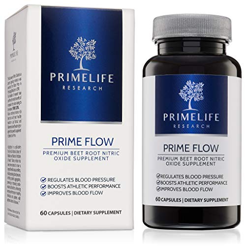 Book Cover Beet Root Nitric Oxide Supplement - Prime Flow | Daily Dietary Nitrate Supplement | Lower Blood Pressure Naturally | Improve Heart Health | Increase Blood Flow and Circulation