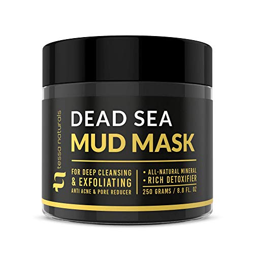 Book Cover Dead Sea Mud Mask - Enhanced with Collagen - Reduces Blackheads, Pores, Acne, & Oily Skin - Visibly Healthier Face & Body Complexion - All Natural Anti-Aging Formula for Women & Men