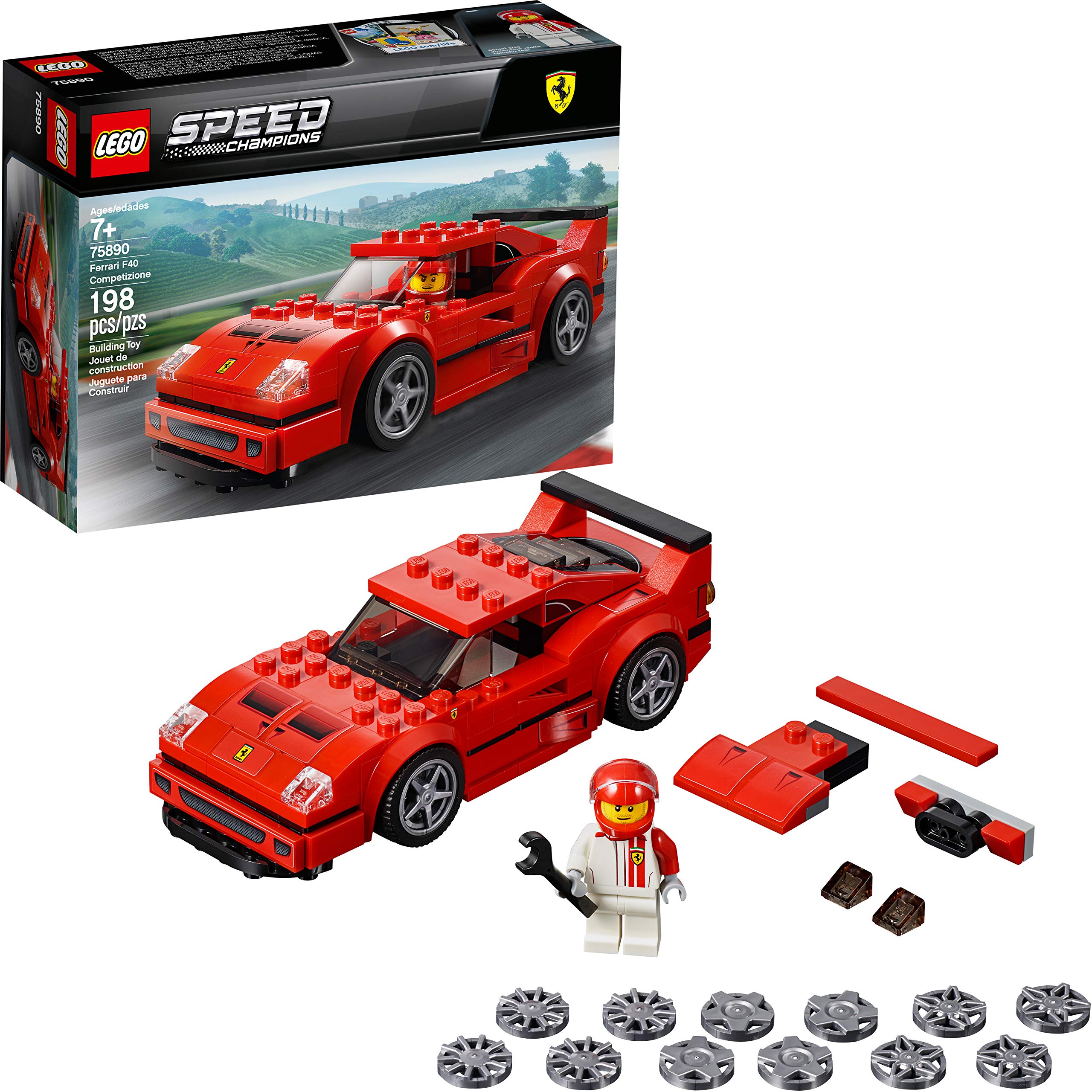 Book Cover LEGO Speed Champions Ferrari F40 Competizione 75890 Building Kit (198 Pieces)