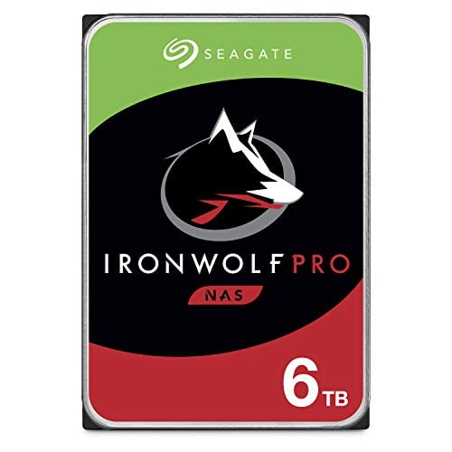 Book Cover Seagate IronWolf Pro, 6 TB, NAS Internal Hard Drive HDD â€“ CMR 3.5 Inch SATA 6 Gb/s 7200 RPM 256 MB Cache for RAID NeTwork Attached Storage, and Three-year Rescue Services(ST6000NEZ023)