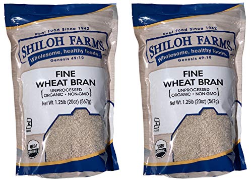 Book Cover Shiloh Farms Organic Fine Wheat Bran - 20 Ounce Bag (Pack of 2) - An easy and convenient way of adding fiber to your diet