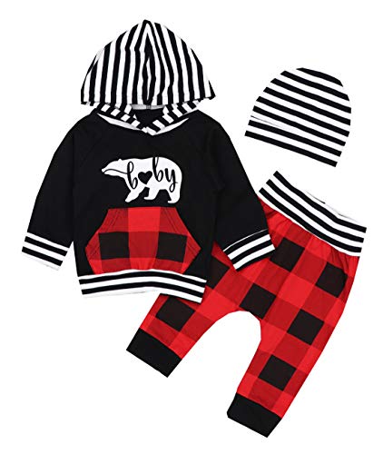 Book Cover Toddler Infant Baby Boys Clothes Bear Printed Long Sleeve Hoodie Tops Sweatshirt Leggings Pants Outfits Set