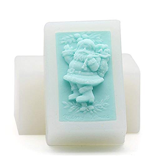 Book Cover Silicone Mold, Santa Shape soap Mold, Craft Art Silicone Soap Mold for Christmas Gift or New Year Gift, Craft Mold DIY Handmade Soap Mould - Soap Making Supplies by YSCEN