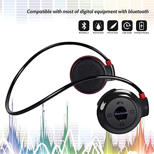 Book Cover Wireless Sports Headphones,Bluetooth Wireless Stereo Sports Earphones Water Resistant Bluetooth Behind Ear Hi-Fi Sweatproof Hearsent with Microphone Hand-Free Calling