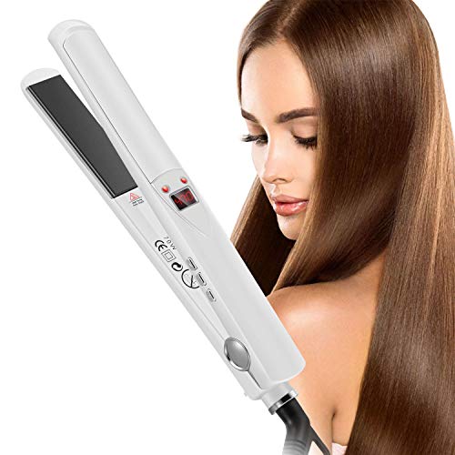 Book Cover InThoor Hair Straightener Flat Iron, 100% Hard Titanium Ion plates Flat Iron with Adjustable Temperature and LED Digital Display, Professional Salon Tool and Dual Voltage for All Types of Hair