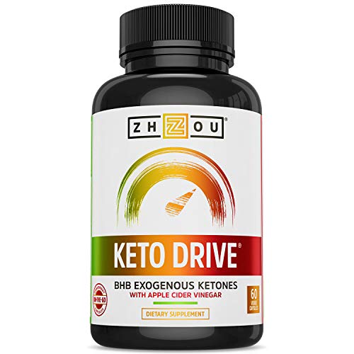 Book Cover Zhou Keto Drive Capsules | Ketosis Supplement with BHB Exogenous Ketones | 30 Servings, 60 Caps