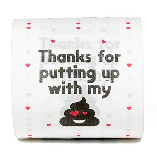 Book Cover Valentineâ€™s Day Funny Toilet Paper Gag Gift â€“ Thanks for Putting up with My â€¦