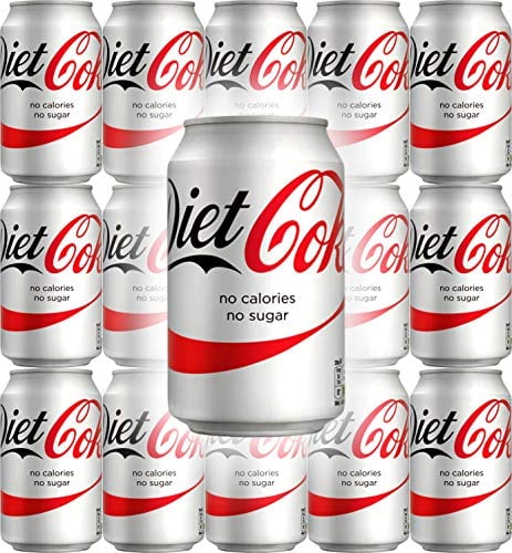 Book Cover Diet Coke, 12oz Cans (Pack of 15, Total of 180 Fl Oz)
