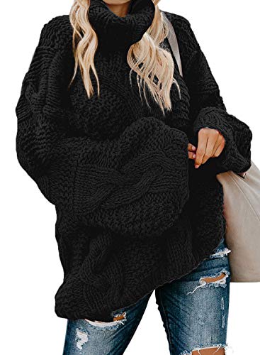 Book Cover Dokotoo Womens 2023 Loose Oversized Casual Turtle Neck Sweater Pullover Top