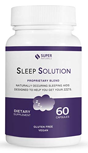 Book Cover Sleep Aid for Adults by Super Natural Health | Natural Sleeping Pills | 100% Natural Ingredients | Supports Better Sleep | Improves Insomnia | Melatonin | 60 Capsules