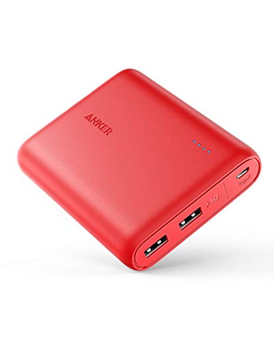 Book Cover Anker PowerCore 13000 Portable Charger - Compact 13000mAh 2-Port Ultra Portable Phone Charger Power Bank with PowerIQ and VoltageBoost Technology for iPhone, iPad, Samsung Galaxy (Red)