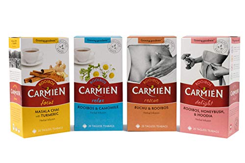 Book Cover Carmien South Africa Rooibos Red Herbal Tea Variety Pack 80 Count
