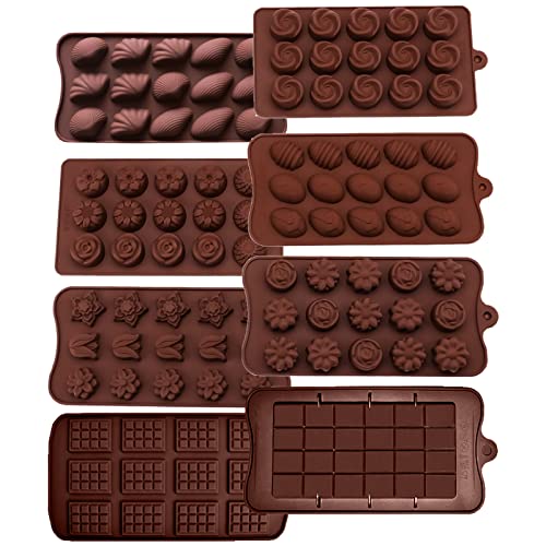 Book Cover Bekith 6 Pack Non-stick Silicone Candy Molds - Silicone Molds for Chocolate Jelly Candy Cake DIY - Chocolate Molds Silicone Molds Hard Candy Mold Fat Bomb Molds
