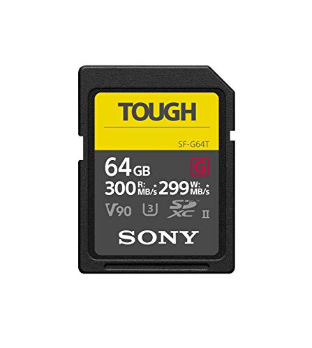 Book Cover Sony Tough High Performance 64GB SDXC UHS-II Class 10 U3 Flash Memory Card with Blazing Fast Read Speed up to 300MB/s (SF-G64T/T1)