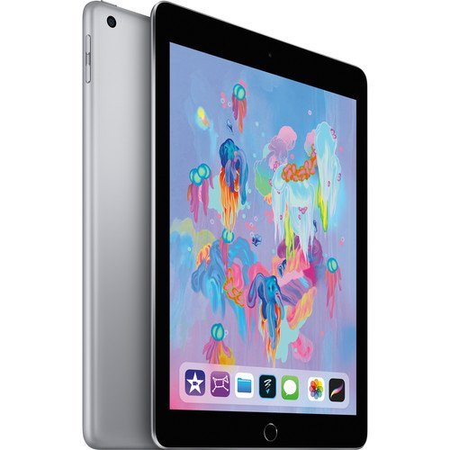 Book Cover Apple iPad 9.7in 6th Generation WiFi + Cellular (32GB, Space Gray) (Renewed)