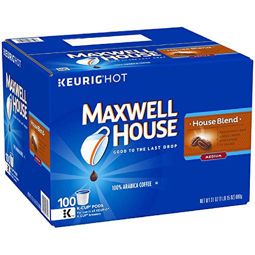Book Cover Maxwell House House Blend Coffee, Medium Roast, K-Cup Pods, (House Blend (K-Cup).100 Count)