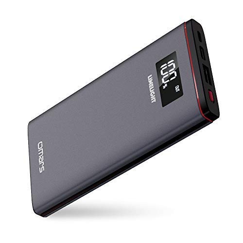 Book Cover USB C Power Bank Portable Charger Omars 10000mAh 18W PD Power Pack External Battery Pack Battery Bank Compatible iPhone Xs/XR/XS Max/X / 8/8 Plus, iPad, Galaxy S9 / Note 9, Huawei Mate 20 Pro