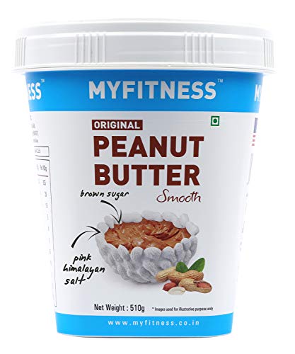 Book Cover MYFITNESS Peanut Butter Original Smooth Non-GMO Gluten-free No Preservative All Natural Ingredient High Protein Made with American Recipe (17.9 Ounce)