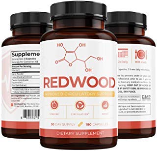 Book Cover Redwood: Plant-Based Circulatory Support and Nitric Oxide Booster Works as a Powerful Muscle Builder that Improves Workouts and Blood Flow, Lowers Blood Pressure, and Visibly Treats Varicose Veins