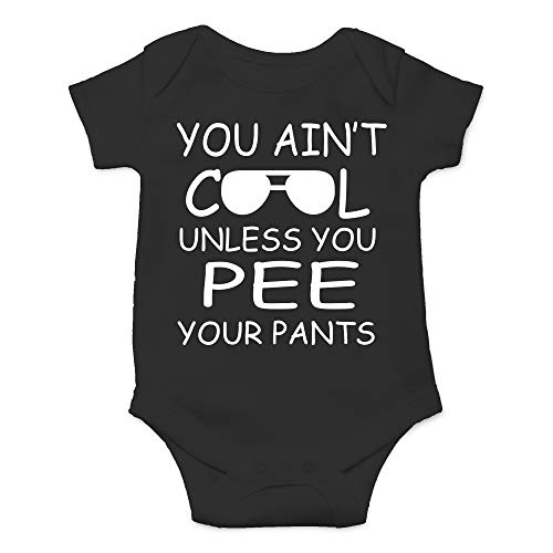 Book Cover CBTwear You Ain't Cool Unless You Pee Your Pants! Funny Romper Cute Novelty Infant One-piece Baby Bodysuit