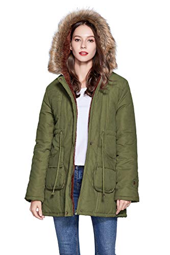 Book Cover Freeprance Winter Coats for Women Parka Jacket Coat with Faux Fur Lining Hood