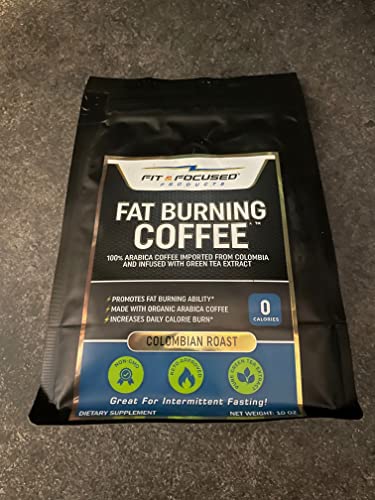 Book Cover Fat Burning Coffee- Organic Colombian Ground Roast Infused With Green Tea Extract, Keto Diet Friendly Micro Roast with Powerful Antioxidants- (10 Ounce Bag)