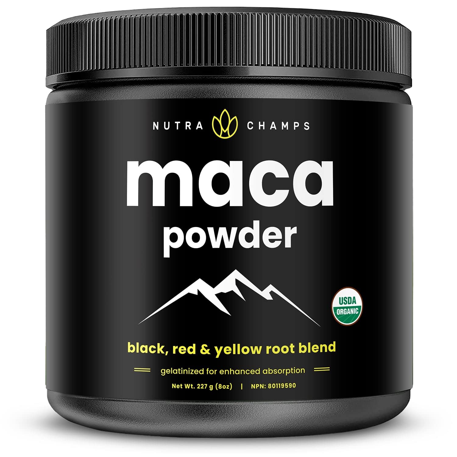 Book Cover Organic Maca Powder - Peruvian Grown Maca Blend with Yellow, Black & Red Roots - Gelatinized for Superior Bioavailability - Natural, Vegan Non-GMO 8oz. Bag