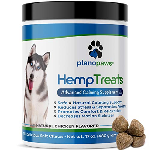 Book Cover Hemp Treats - Safe Calming Treats for Dogs - Hemp Oil for Pets - Dog Anxiety Relief - Natural Calming Aid - Helps with Separation Anxiety - Storms - Fireworks - Chewing - Stress - Barking - 120 Count