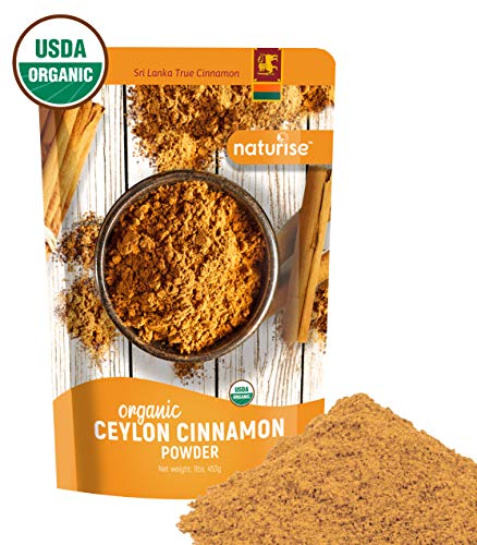 Book Cover Naturise Organic Ceylon Cinnamon Powder, Ceylon True Cinnamon Ground (1 Lb), Fresh From Last Harvest