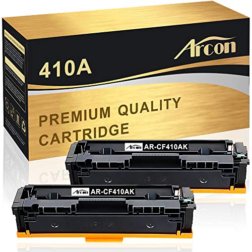 Book Cover Arcon Compatible Toner Cartridge Replacement for HP 410A 410X CF410A CF410X M477fdw HP Color Laserjet Pro MFP M477fdw M477fnw M477fdn M452dn M452dw M452nw M452 M477 M377dw Toner (Black, 2 Packs)