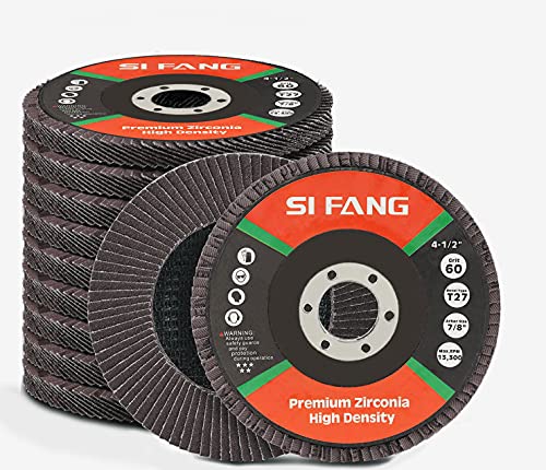 Book Cover SI FANG 320 Grit Flap Discs 4 1/2 Inch Aluminum Oxide 10 Pack Angle Grinder Attachment Sanding Disc Blending Grinding Finishing