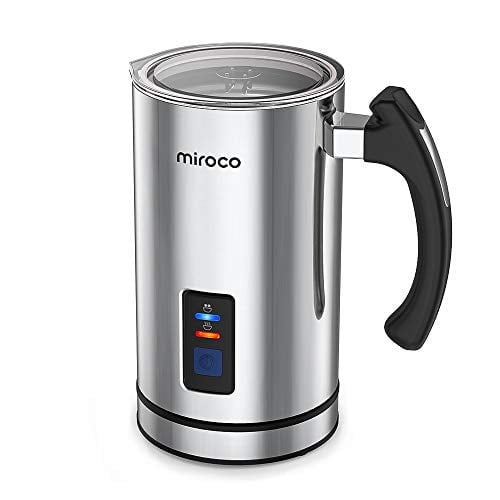 Book Cover Miroco Milk Frother, Electric Milk Steamer Stainless Steel, Automatic Hot and Cold Milk Frother Warmer for Latte, Foam maker for Coffee, Hot Chocolates, Cappuccino, Heater with Strix Control, 120V