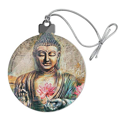 Book Cover GRAPHICS & MORE Buddha Pink Lotus Flowers Serenity Acrylic Christmas Tree Holiday Ornament