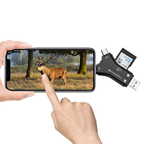 Book Cover Campark Trail Camera SD Card Viewer Compatible with iPhone iPad Mac or Android, SD and Micro SD Memory Card Reader to View Wildlife Game Camera Hunting Photos or Videos on Smartphone