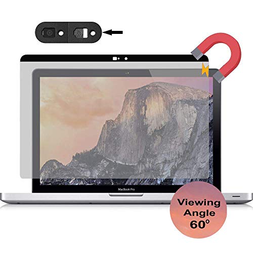 Book Cover Easy On/Off Magnetic Privacy Screen Filter, Innovative Webcam Cover for MacBook Pro 13 inch Touch Bar/Non-Touch Bar- Anti Glare by GeckoCare (13-inch MacBook Pro Late 2016 Including Touch Bar)