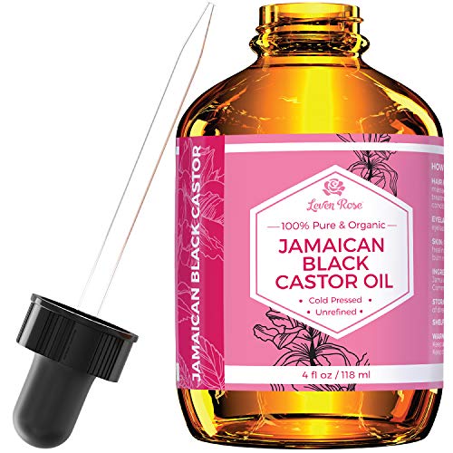 Book Cover Jamaican Black Castor Seed Oil by Leven Rose, 100% Natural & Pure Organic Serum for Hair, Hot Oil Treatment, and Skin Healing for Treating Eczema, Psoriasis, Acne, Burns 4 oz