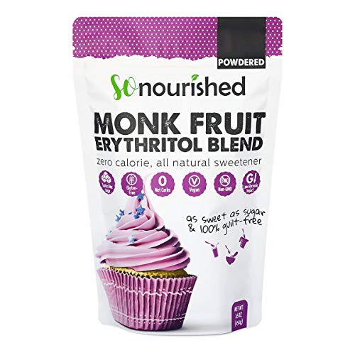 Book Cover Powdered Monk Fruit Sweetener with Erythritol Confectioners (1 lb / 16 oz) - Perfect for Diabetics & Low Carb Dieters - 1:1 Sugar Replacement - No Calorie Sweetener, Non-GMO, Natural Sugar Substitute